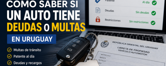 cómo saber si un auto tiene deudas, multas de autos Uruguay, patente Uruguay, comprar auto usado Uruguay, deudas de vehículos, libre de deuda, consultar multas vehículo, patente al día, transferencia de autos Uruguay, consejos para comprar autos usados - Cómo saber si un auto tiene deudas o multas en Uruguay antes de comprarlo - Autos