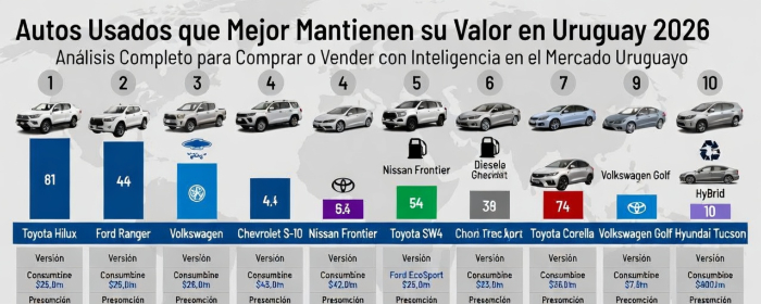autos,uruguay,venta,reventa,usados,2026 - Los 10 Autos Usados que Mejor Mantienen su Valor de Reventa en Uruguay 2026 - 2026