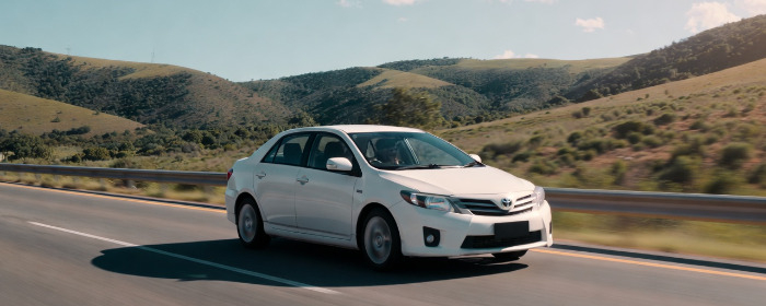 Toyota Corolla en ruta urugaya