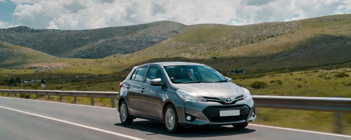 Toyota Yaris en ruta de Urugua