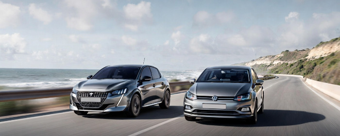 Peugeot 208 vs Volkswagen Polo en compitiendo ruta de uruguay