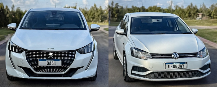 Peugeot 208 vs Volkswagen Polo Uruguay: comparativa